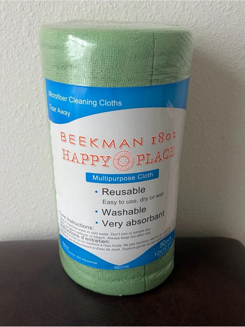 Beekman 1802 Happy Place Tear Away Reusable Microfiber Cloths 50 GREEN  Sealed